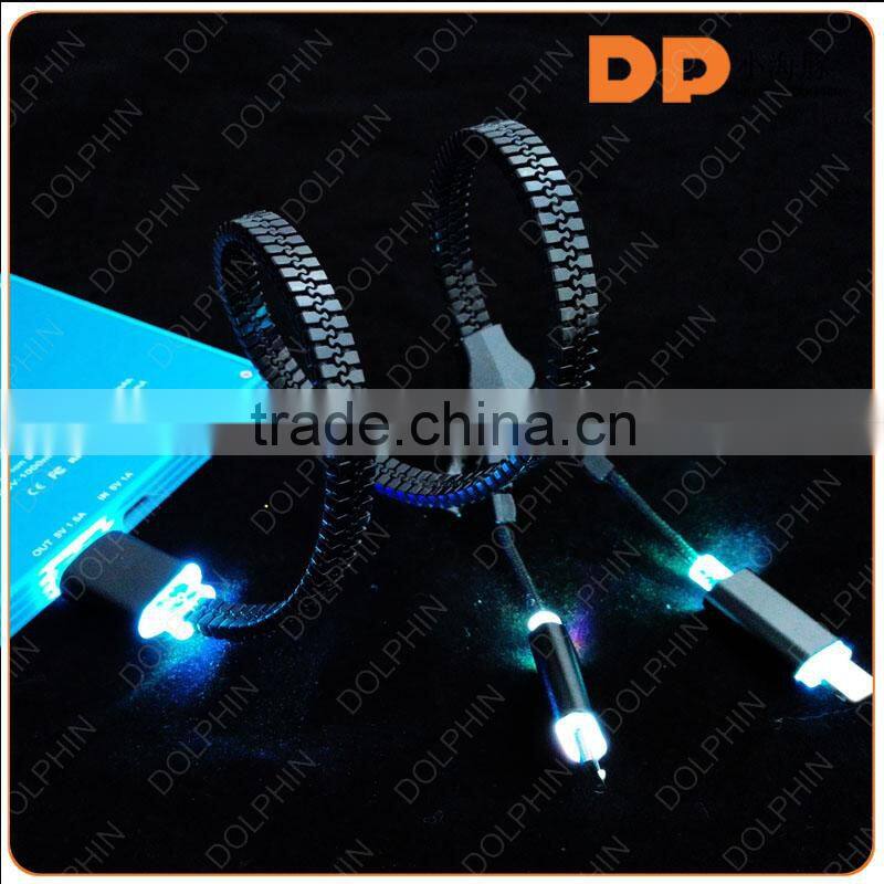 both ends micro and 5 pin usb zipper type c cable suitable for apple usb cable for android phone