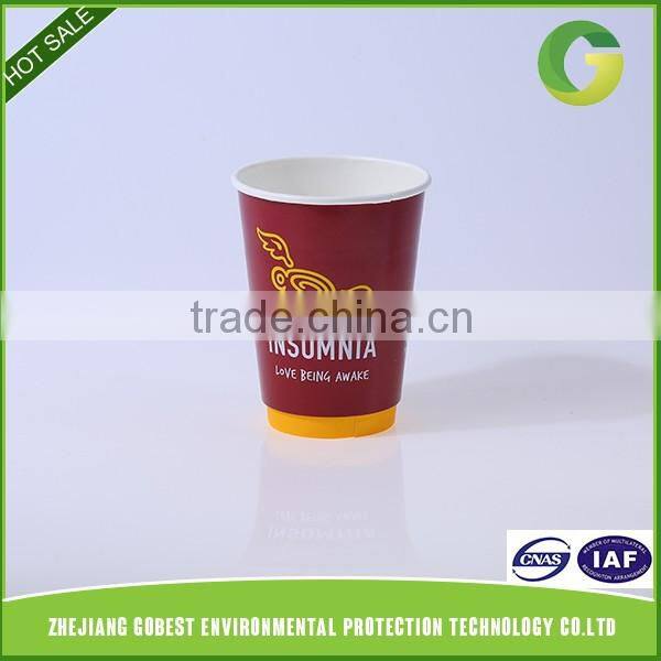 Gobes High Quality Hot Sale Disposable Custom Printed Double Wall Custom Paper Coffee Cup