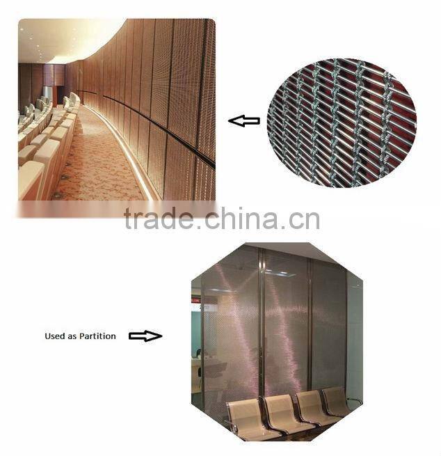 metal mesh fabric for building facade architectural project