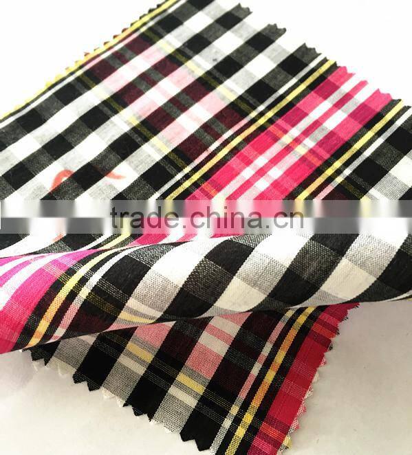 Factory price 100%cotton stock yarn dyed fabric