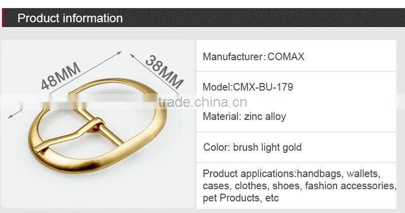 Zinc alloy pin buckle arc gold metal hat buckle hook