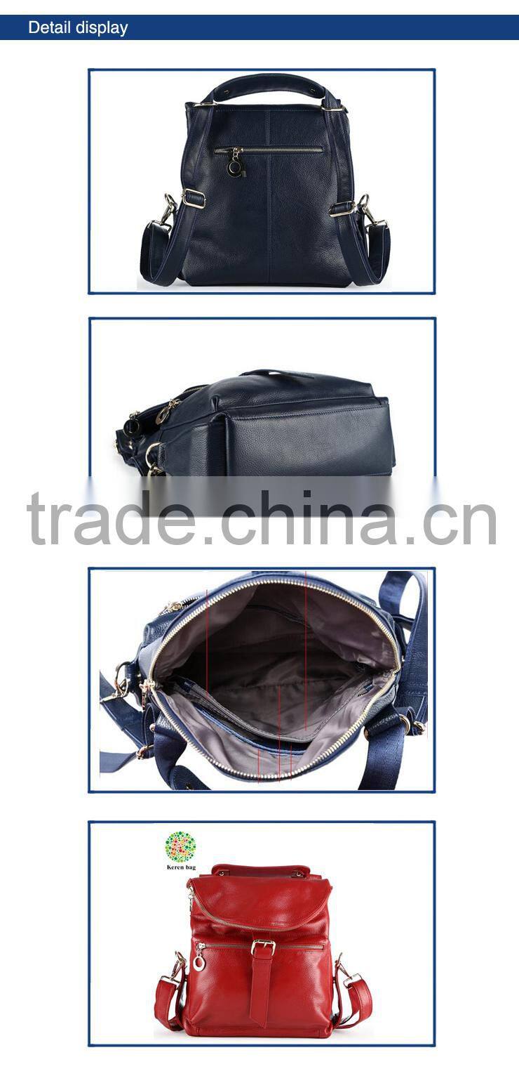 2016 fashion ladies shopping backpack leather bag 2016