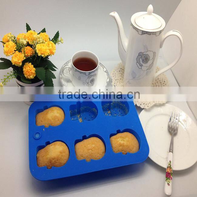 Silicone bakery mold for Snowman 6 CAV BPA Free!