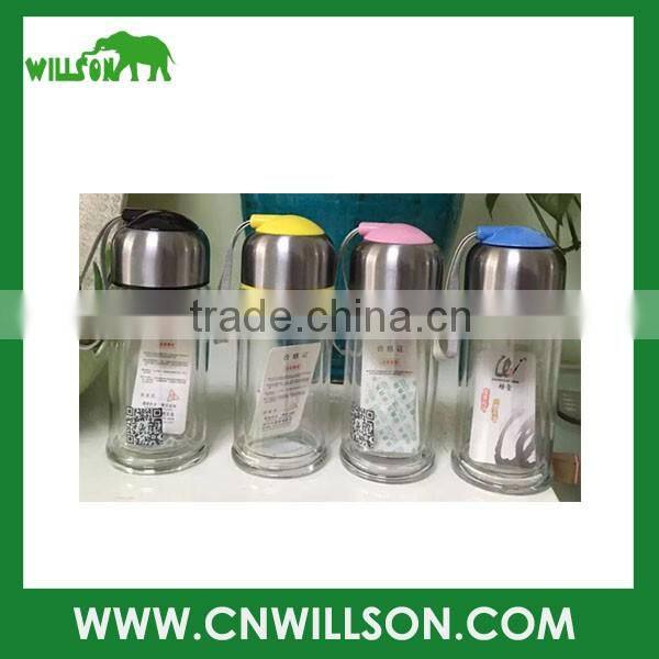 Tall Double Wall Clear Glass Mug Without Handle Glass Cup