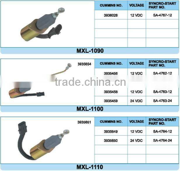 High grade diesel stop solenoid switch SA-3765