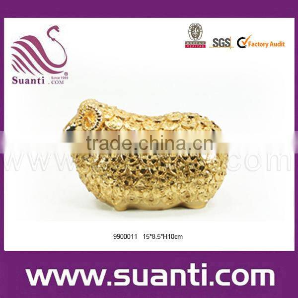 E-plating lucky Chinese golden sheep money box