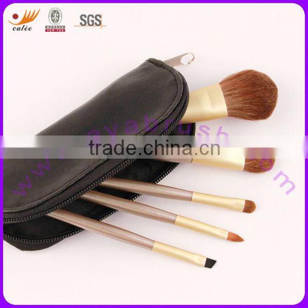 5pcs Gift cosmetic brush set with convenient zipper case