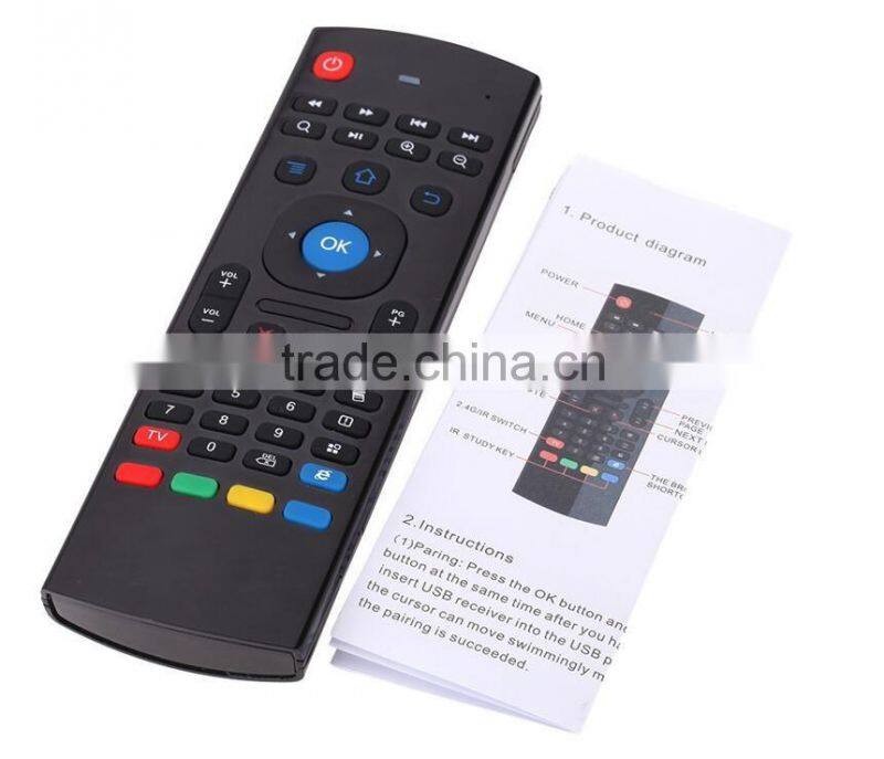 2.4Ghz Wireless Mini Keyboard MX3 Keyboard With IR Learning Mode Air Mouse Remote Control Keyboard For PC Laptop Android TV Box