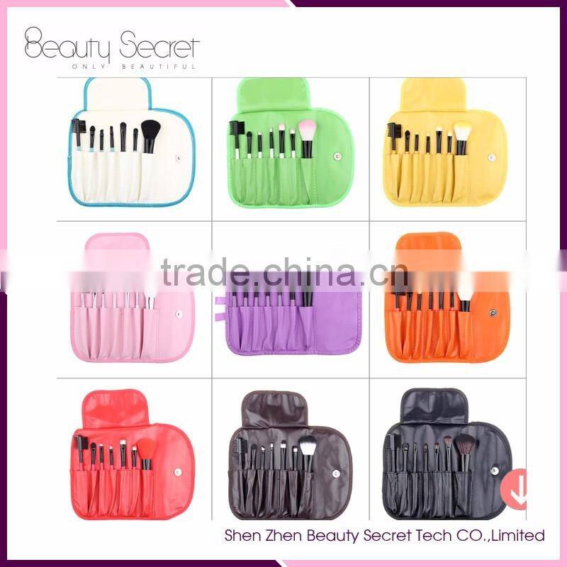 High quality OEM cosmetic 7 pcs makeup brushes sets