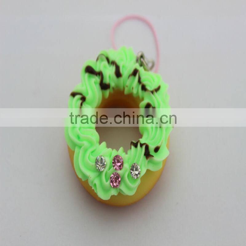 Promotion Gift Donuts Design 3D Soft PVC Keychain Display