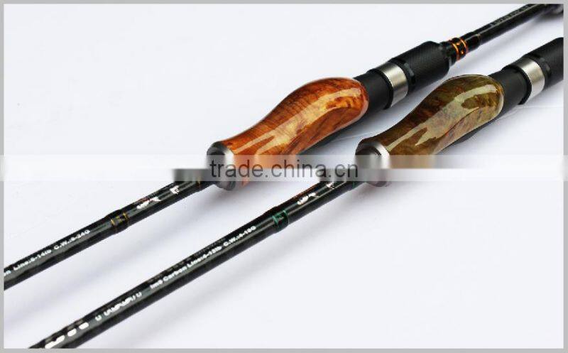 High Quality Wooden handle Carbon Material FUJI Fishing Rod