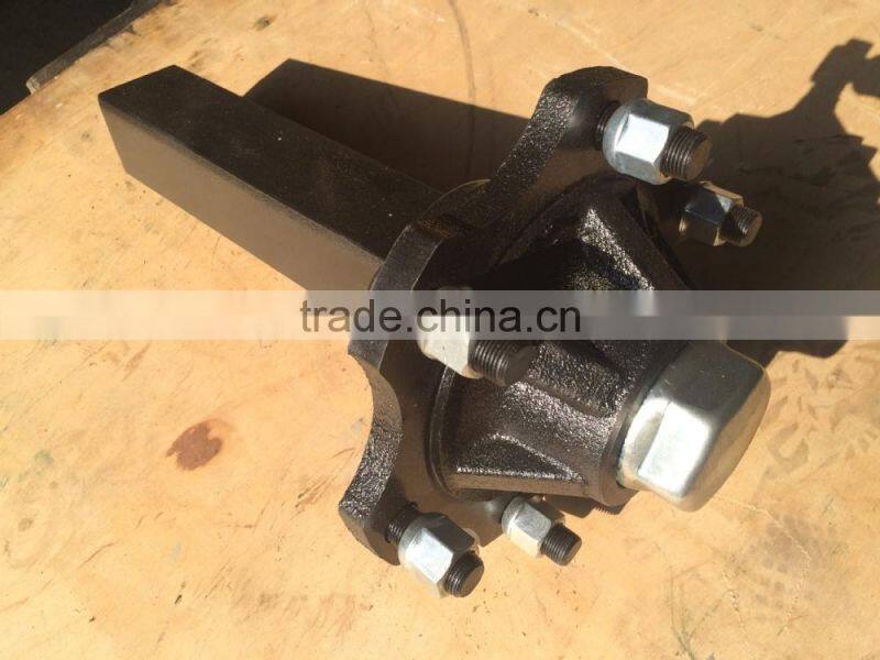 Agricultural stub axle bearing hub assembly