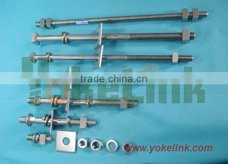 316 stainless steel square head machine bolt with nut