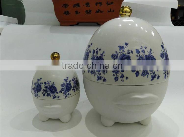 hot sale personalized color glazed decorative porcelain candle jar