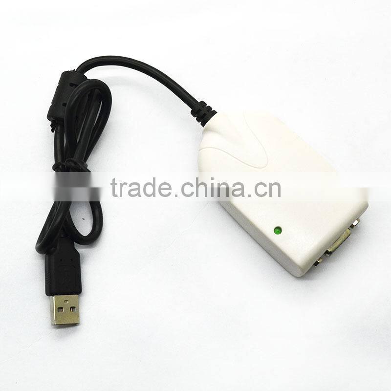 White color cable usb male to female vga adapter