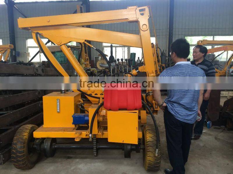 hydraulic pile driver for expressway guardrail