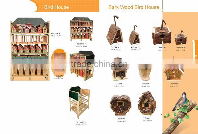 bark wood bird feeder