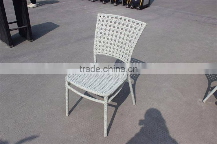 Catering venues white rattan dining table and chair