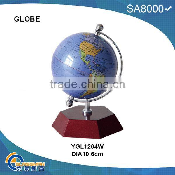 YGL1501M plastic deskpot globe with metal base