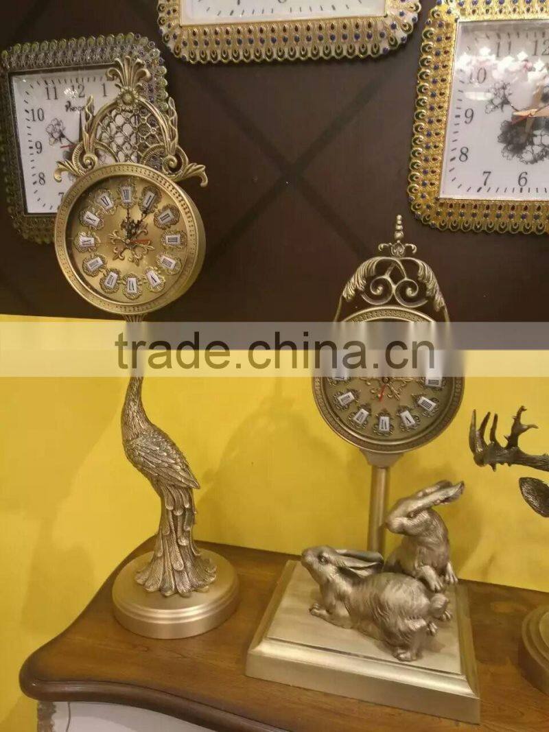 Antique Bronze Animal Decoration Desk Clock, Cute Design Bronze Desk Clock