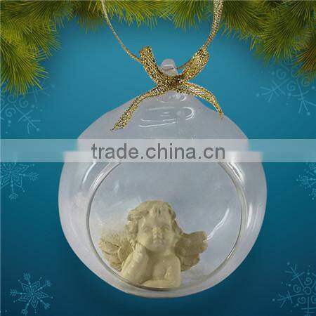 7.5*7.5*8.5 angel glass hanging ball