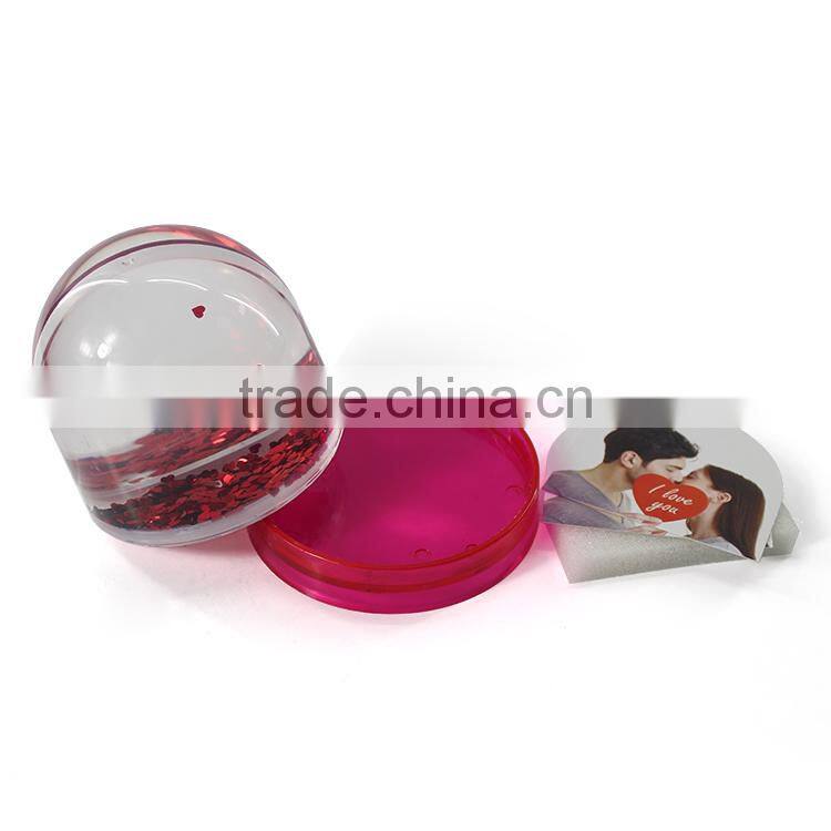 Polyresin Custom Romantic Wedding Picture Insert Snow Globe