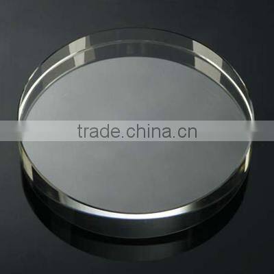 blank round crystal paperweight