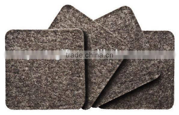 Eco Friendly Red Polyester Felt Drink Coaster for Giveaway