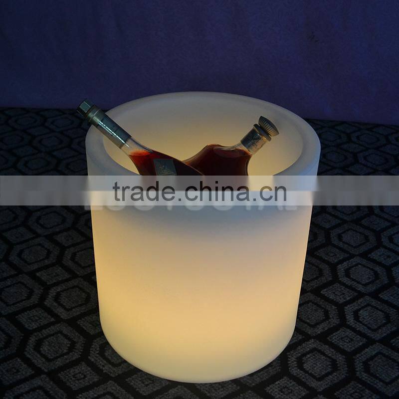 16'' Waterproof Rechargeable RGBW Multi Color LED Light up bar ice bucket/led flower pot with Remote LTT-SF15