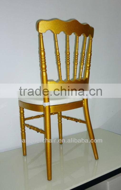 Aluminium Napoleon Gold wedding chair for sale