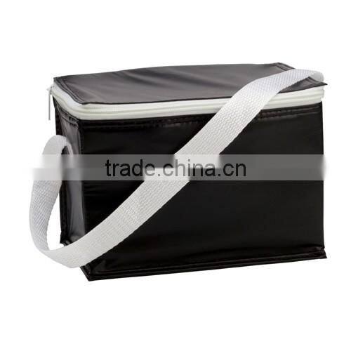 6 cans PVC foldable cooler bag with handle for promtional