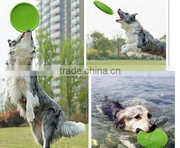 CY185 Eco-friendly Natural rubber pet dog toy frisbee dog training pet product