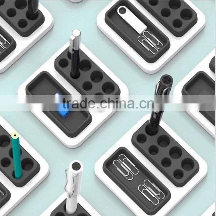 Creative Desktop Storage three-piece Simple Desk tool case memo paper box/phone dock/pencil vase