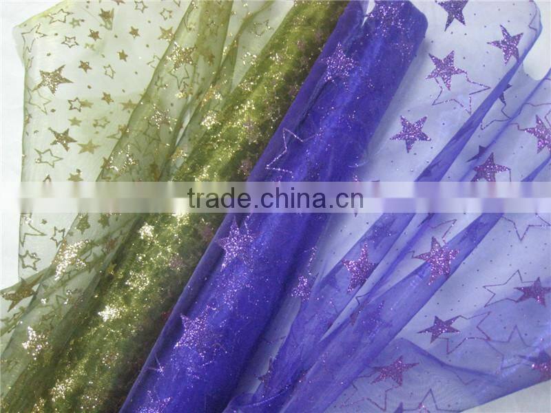 White+Gold Christmas Star Wholesale Table Cloth