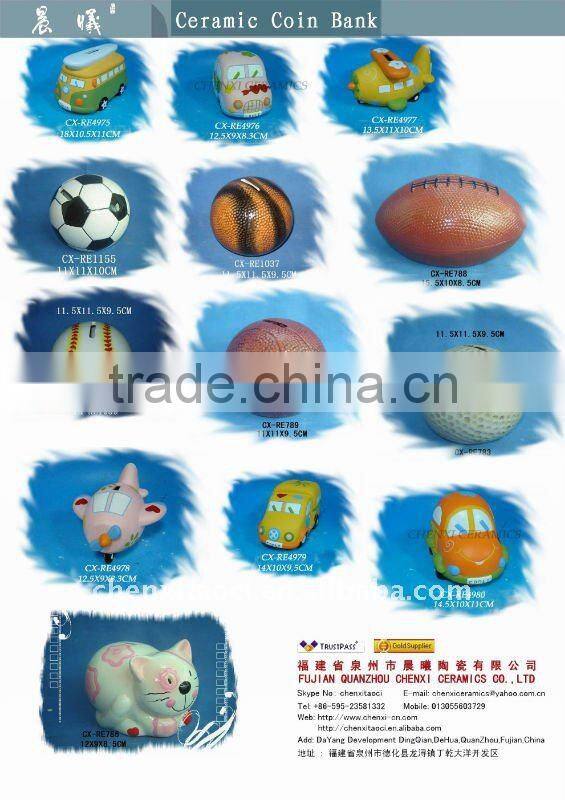 Feng Shui Rice Cake Lucky Cat-pottery coin bank-japanese style