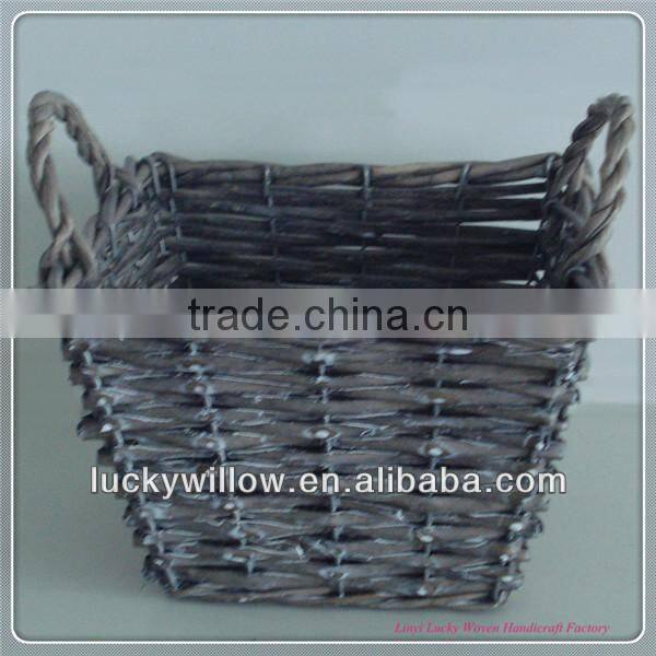 wholesale garden decorative small wicker antique flowerpot