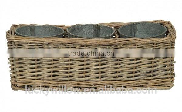 willow tray with willow flower pot