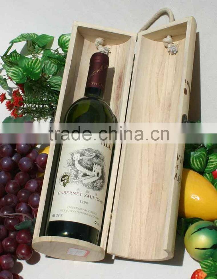 Hanging Wooden Box For Wine Bottle Storage