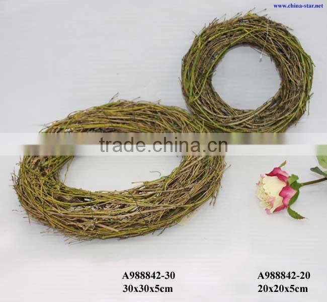 12" round bamboo wreath for florist