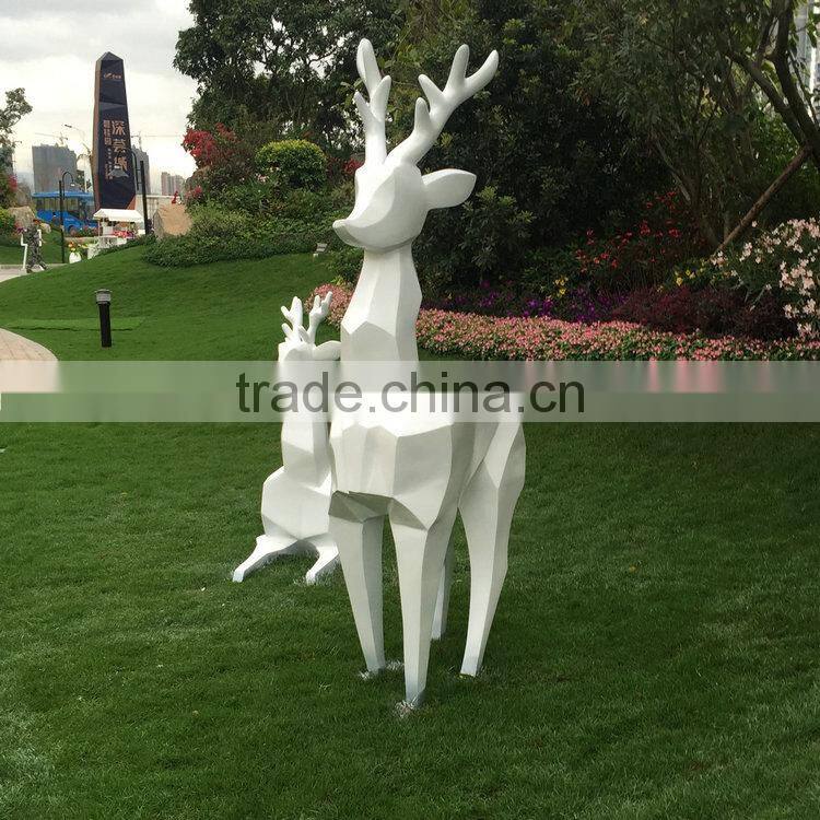 Fiberglass garden reindeer mascot