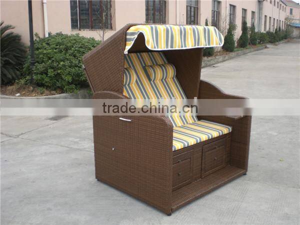 China wicker rattan beach basket with canopy ESR-7221