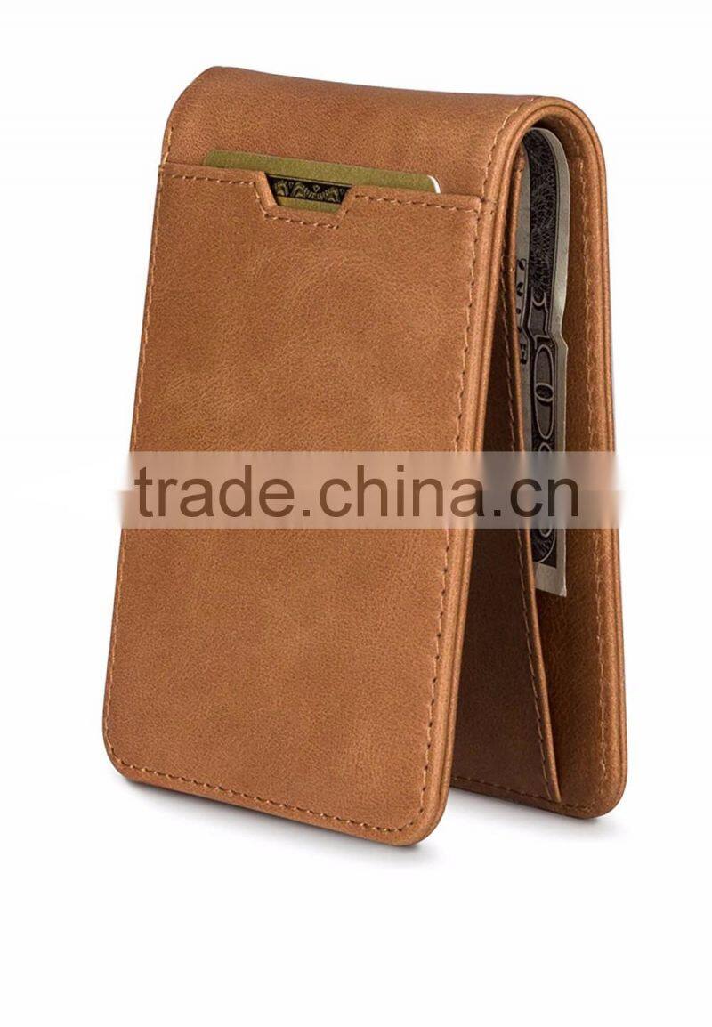 100% Genuine cowhide Leather rfid Card Holder Credit Bank Card holder