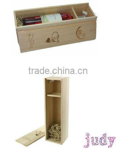 custom solid pine cheap wooden wine boxes wholesale