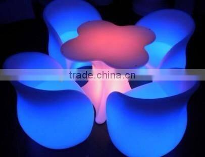 2016 led coffee shop restaurant use chair sets / RGB full color changing led light up chair furnitutre