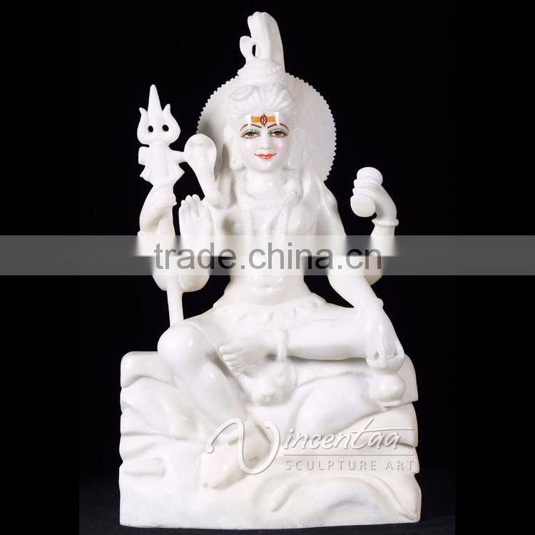 Regional Feature antique stone crarving marble lord shiva statue for India