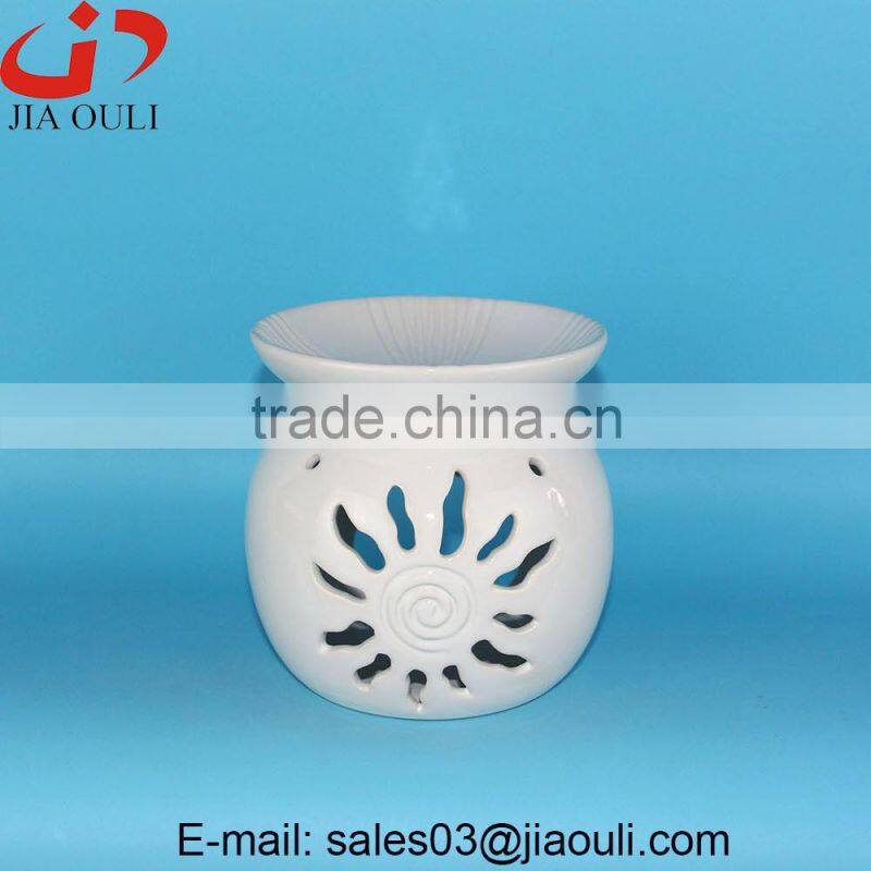 Wholesale dotted decorative fragrance burner ceramic aromatherapy oil burner