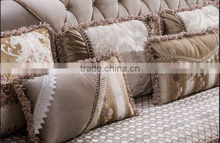 M512 High quality noble antique design European Style Italy living room corner sofa