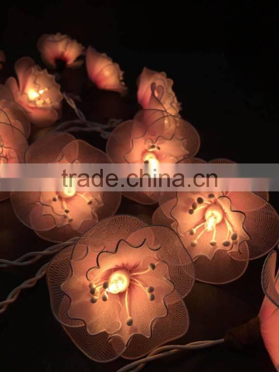 20 Pink Flower Fairy Garden Bedroom String Light