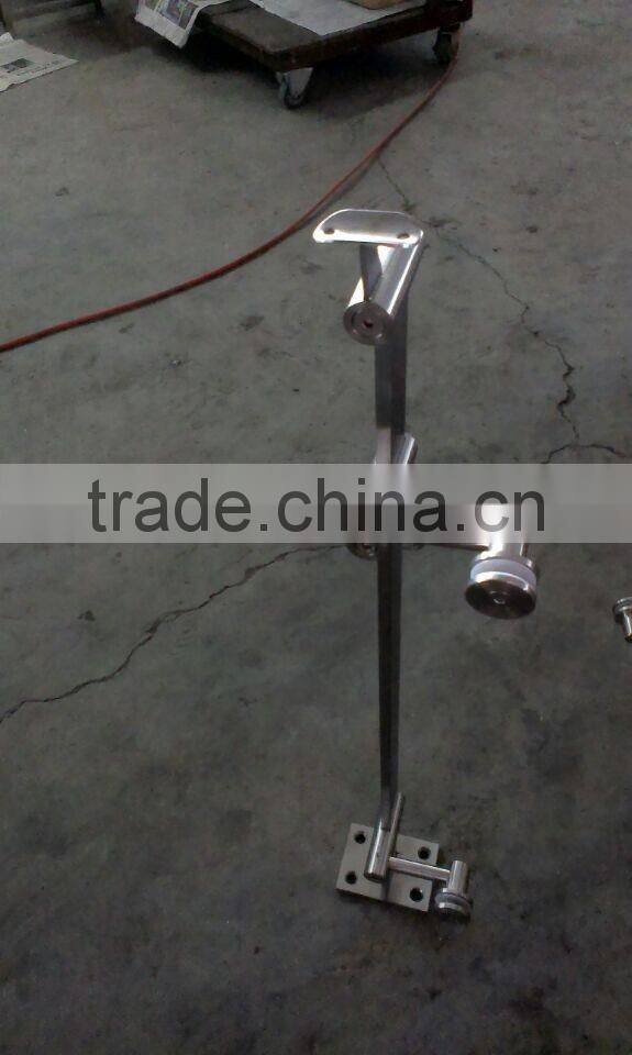 Frameless Stair Railings Stainless Steel Glass Balustrade