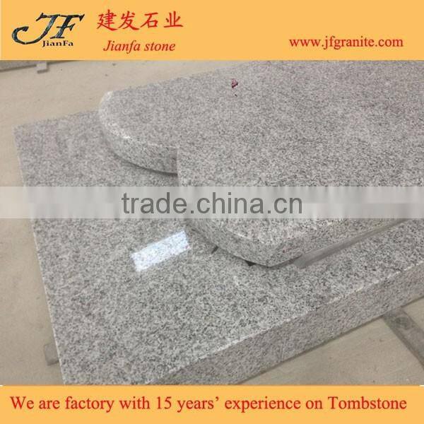 Exquisite Grey Double Heart Granite Headstone Designs